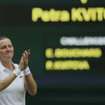 Petra Kvitova celebra su triunfo en Wimblendon