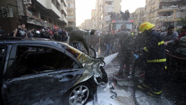 Imagen de archivo de un atentado con coche bomba en Beirut en enero del año pasado.