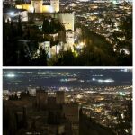 La Alhambra de Granada, durante la Hora del Planeta de 2014