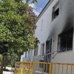 Una de las viviendas quemadas en la barriadas de los poetas de la localidad sevillana de Estepa.