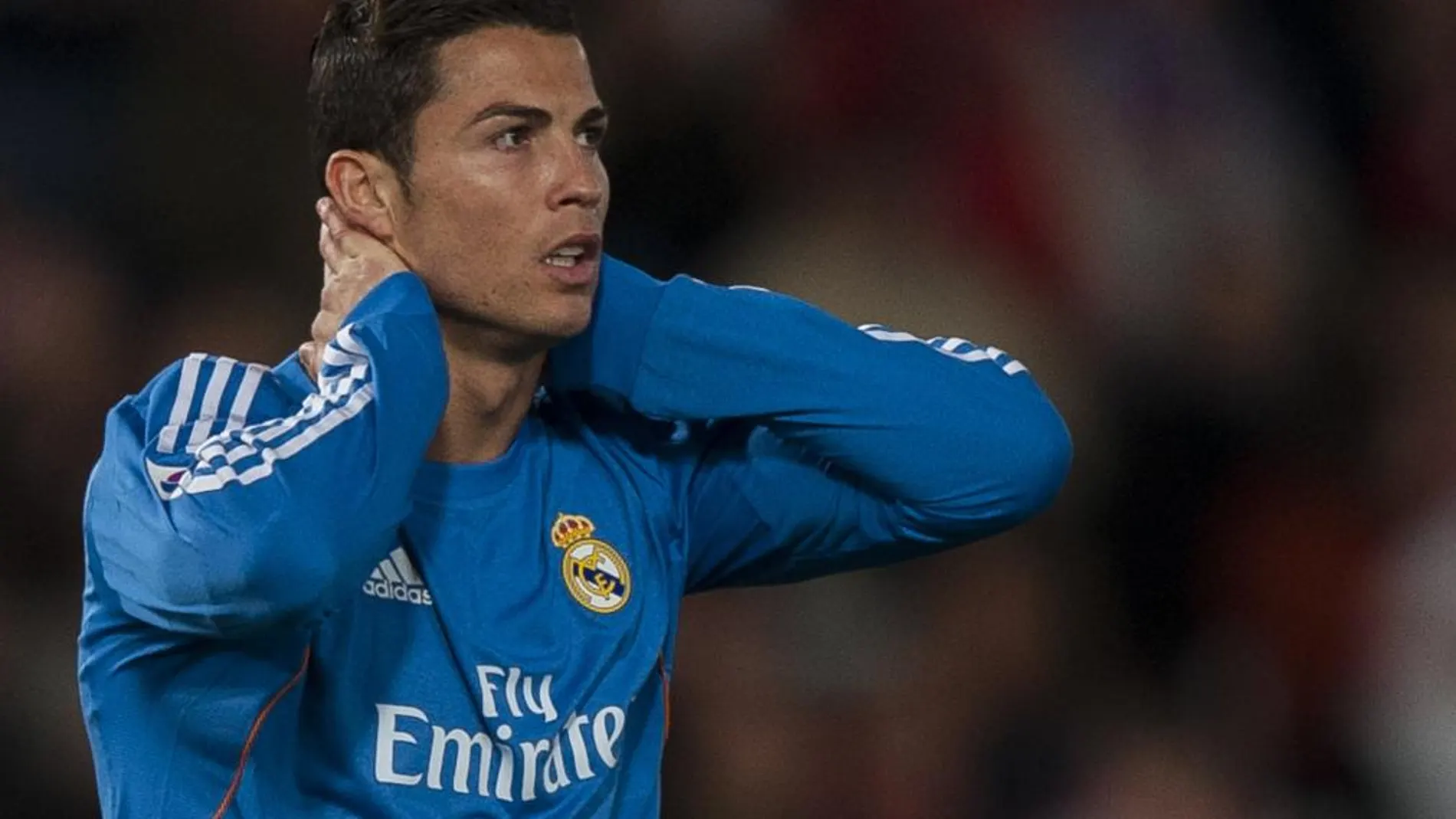 Cristiano Ronaldo notó molestias en su muslo izquierdo frente al Almería y paró