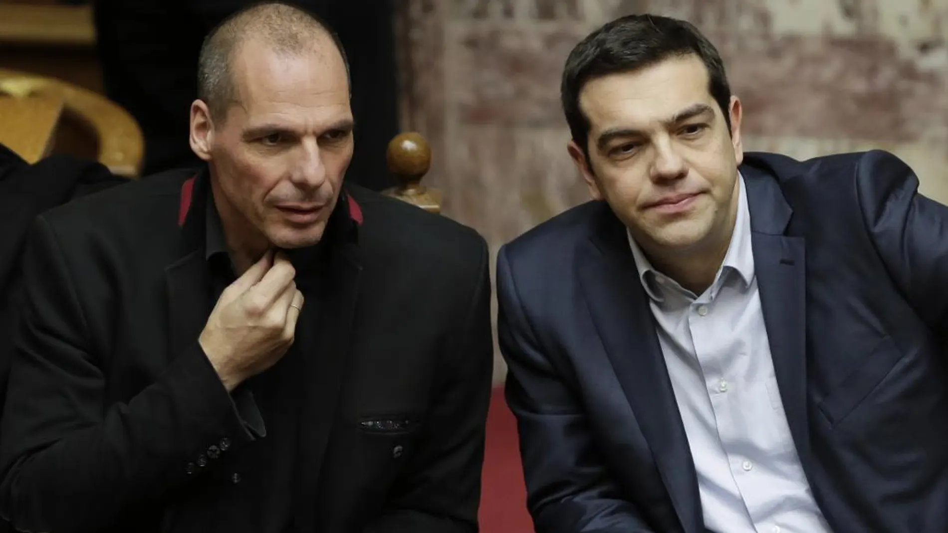 El primer ministro griego Alexis Tsipras y el ministro de Finanzas, Yanis Varoufakis.