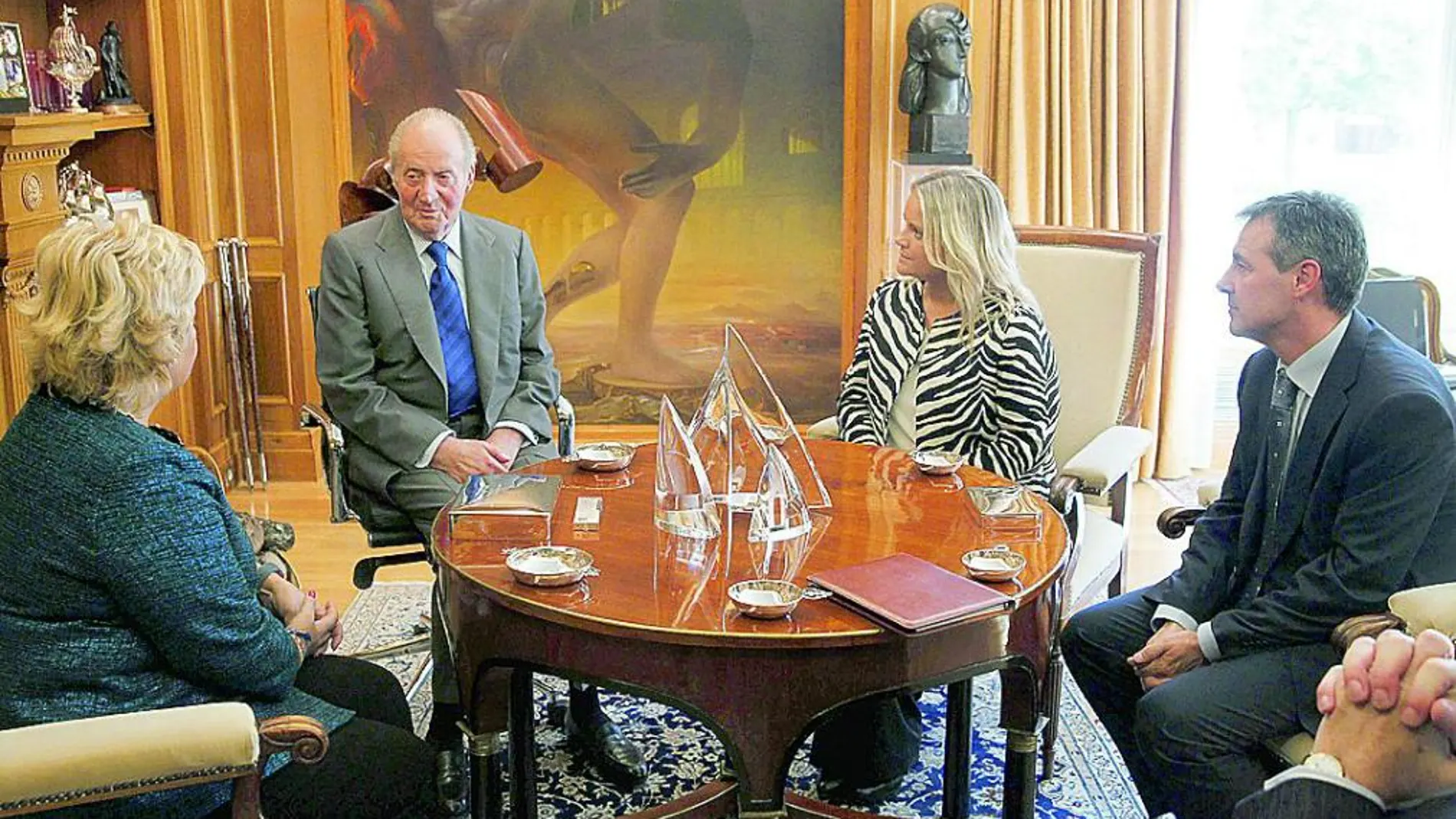 El Rey recibió el pasado 31 de octubre en La Zarzuela a los representantes de la Fundación Víctimas del Terrorismo, Mari Mar Blanco, Ángeles Pedraza y Tomás Caballero