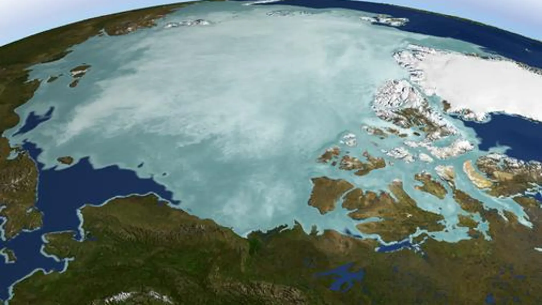 El polo norte, fotografiado por la NASA