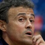 Luis Enrique durante la rueda de prensa.