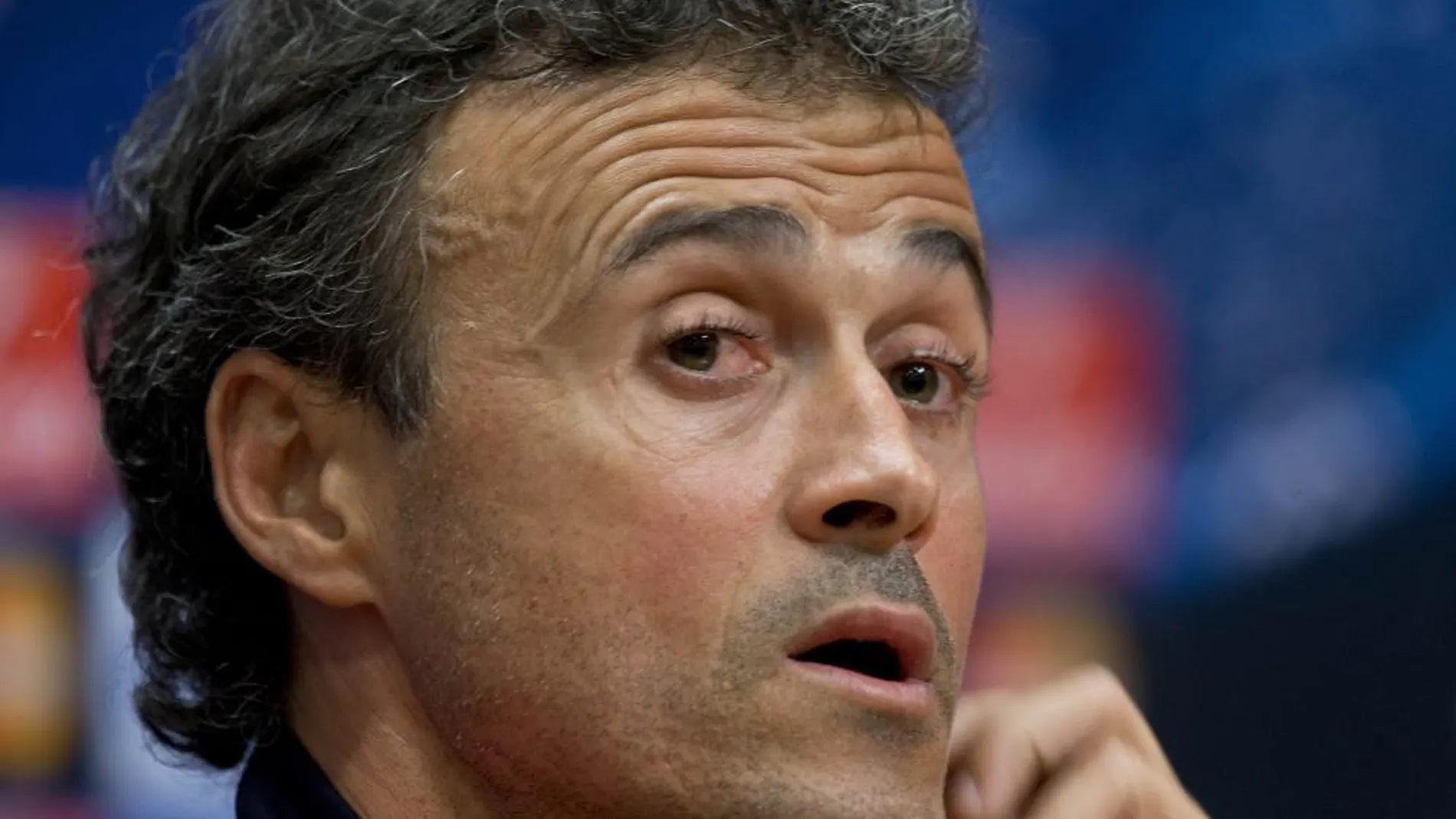 Luis Enrique durante la rueda de prensa.