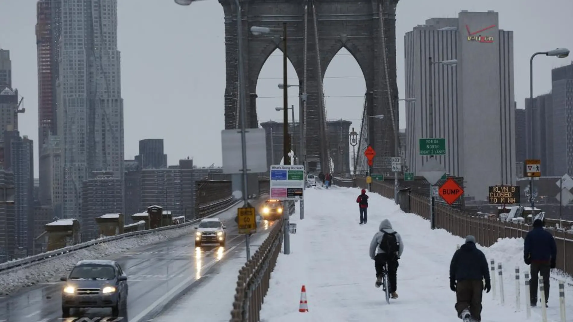 Imagen del puente de Brooklyn, en Nueva York, el pasado 27 de enero