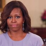 Michelle Obama durante su primer discurso semanal en solitario