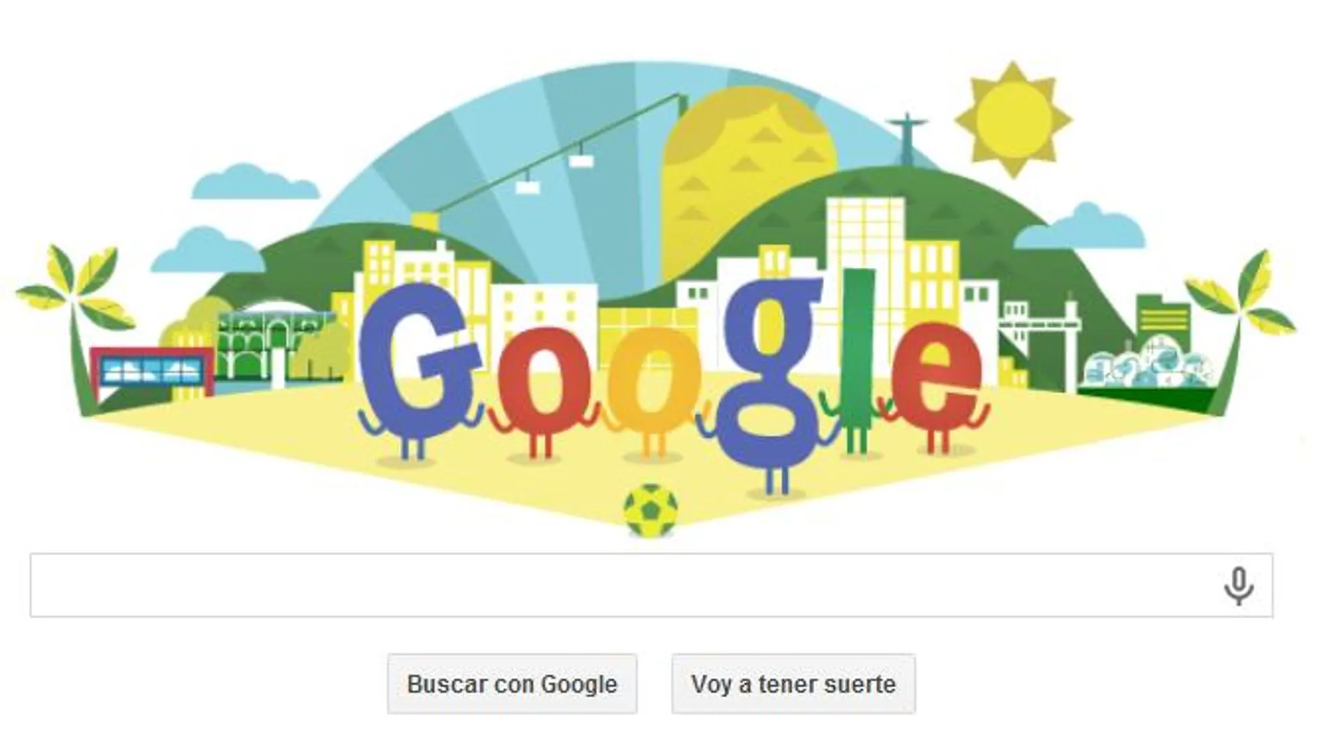 Brasil 2014, el doodle más obvio de Google
