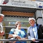 Enrique Cascallana (dcha.), ex alcalde de Alcorcón, y Ricardo Martínez (UGT)