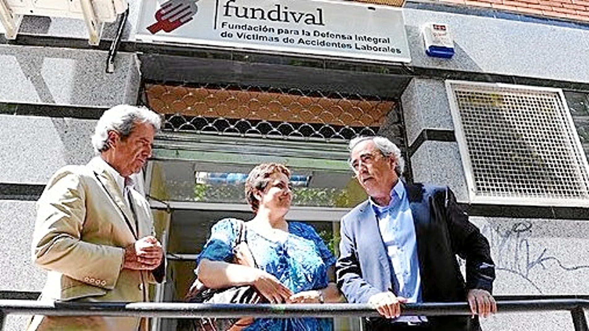 Enrique Cascallana (dcha.), ex alcalde de Alcorcón, y Ricardo Martínez (UGT)
