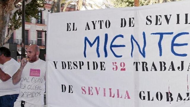 Los trabajadores, en una protesta