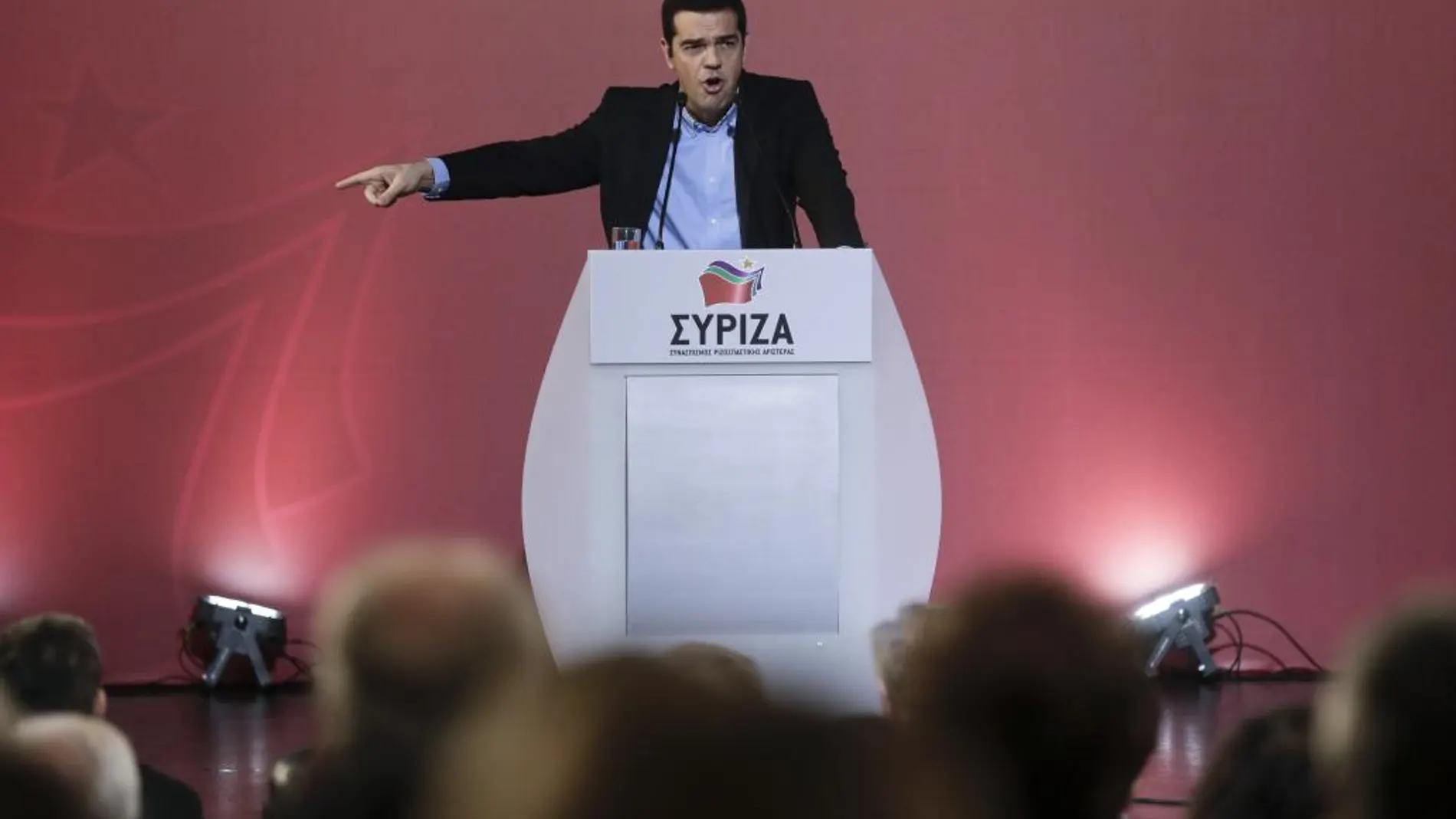 El primer ministro griego, Alexis Tsipras, durante su discurso en Atenas