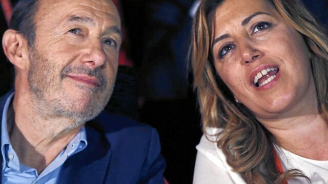 Rubalcaba y Díaz en la conferencia política del PSOE