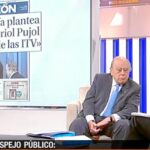 Jordi Pujol, ayer, con Susana Griso, durante su entrevista en Antena 3