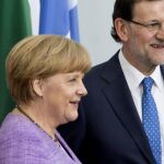 El presidente del Gobierno español, Mariano Rajoy, y la canciller alemana, Angela Merkel.
