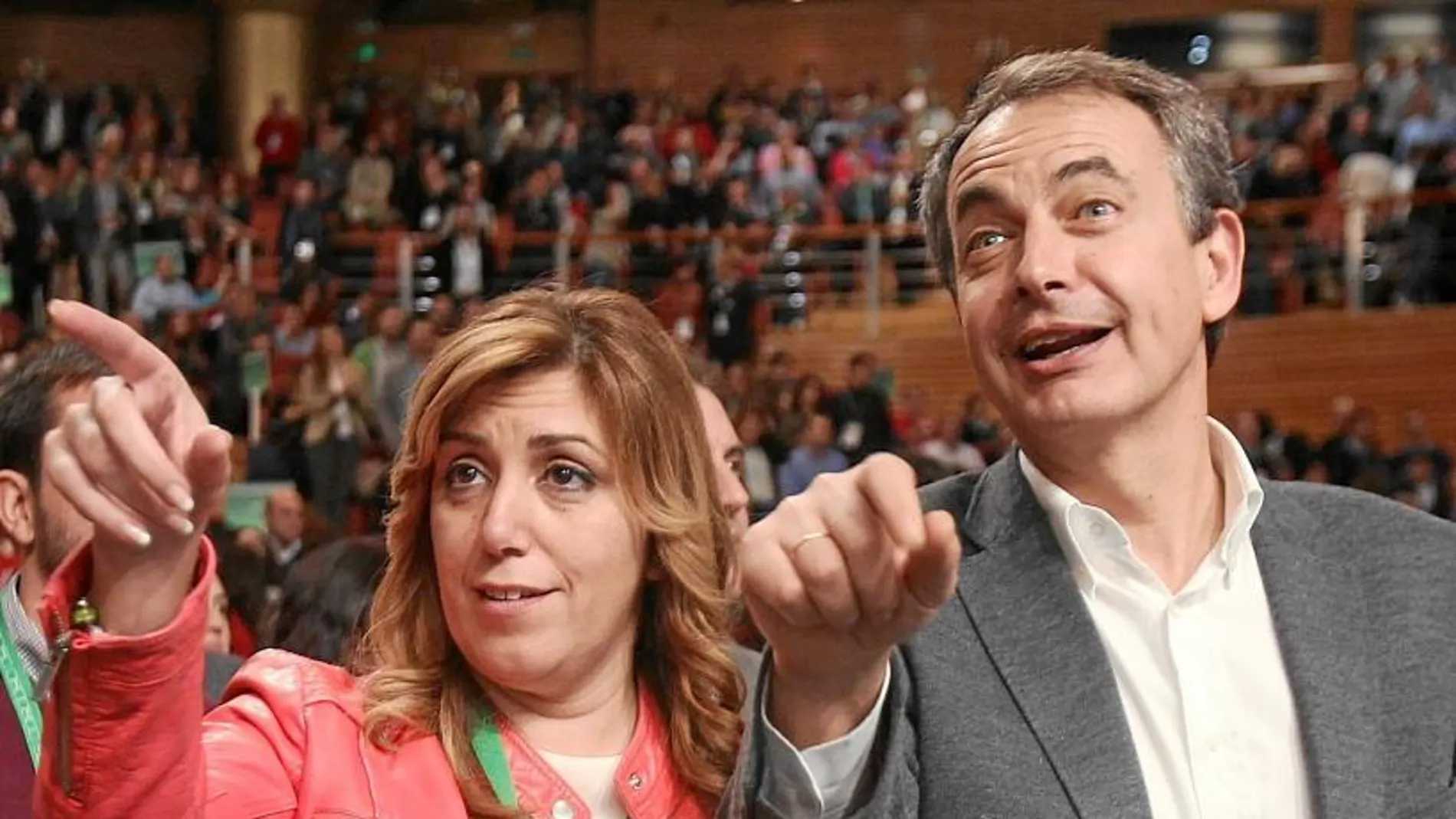Susana Díaz y Zapatero, ayer en el Congreso de Granada