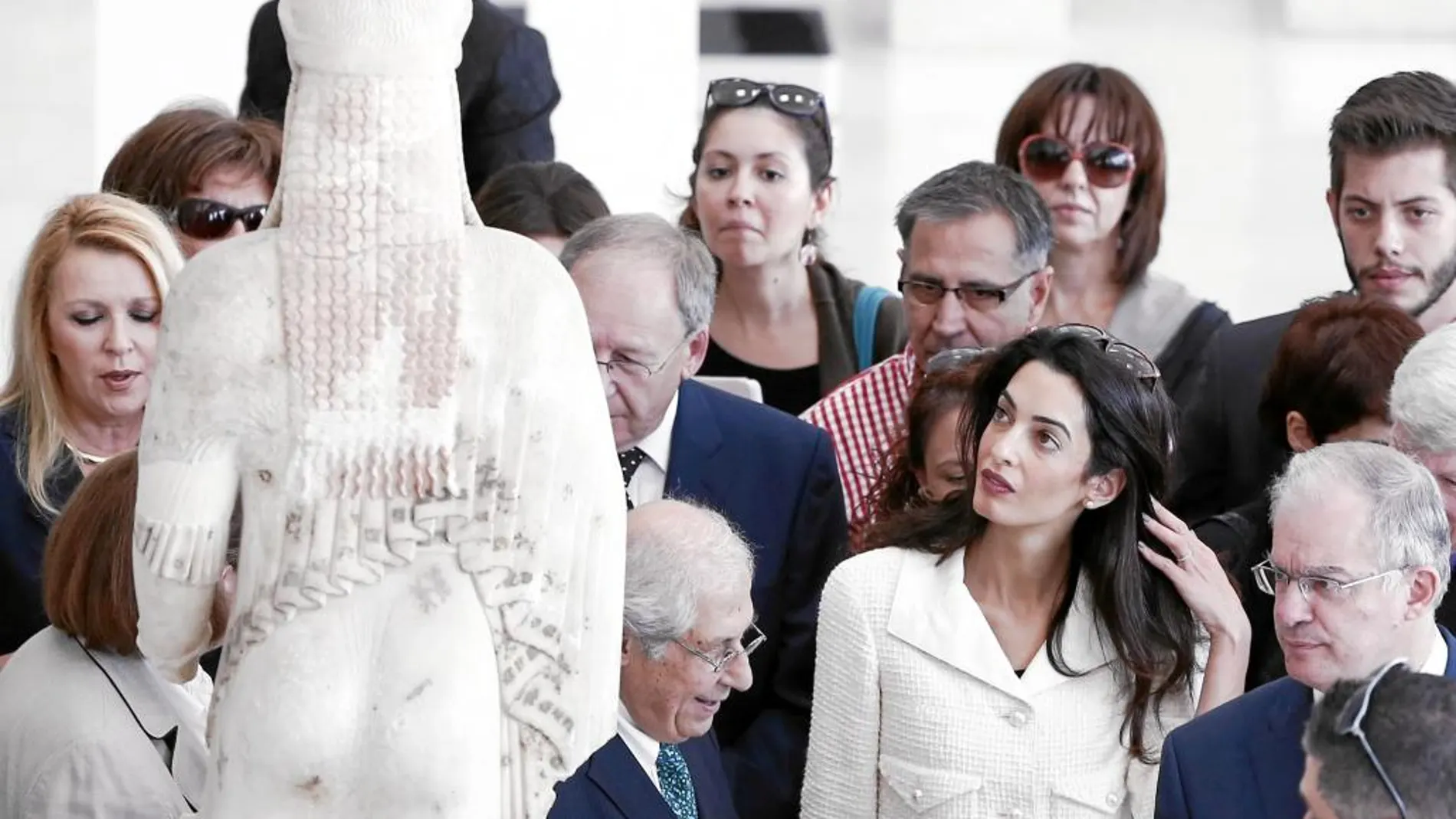 La abogada en su polémica visita al Museo de la Acrópolis en octubre de 2014