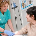 Imagen tomada en la unidad de esclerosis múltiple del Hospital de Bellvitge