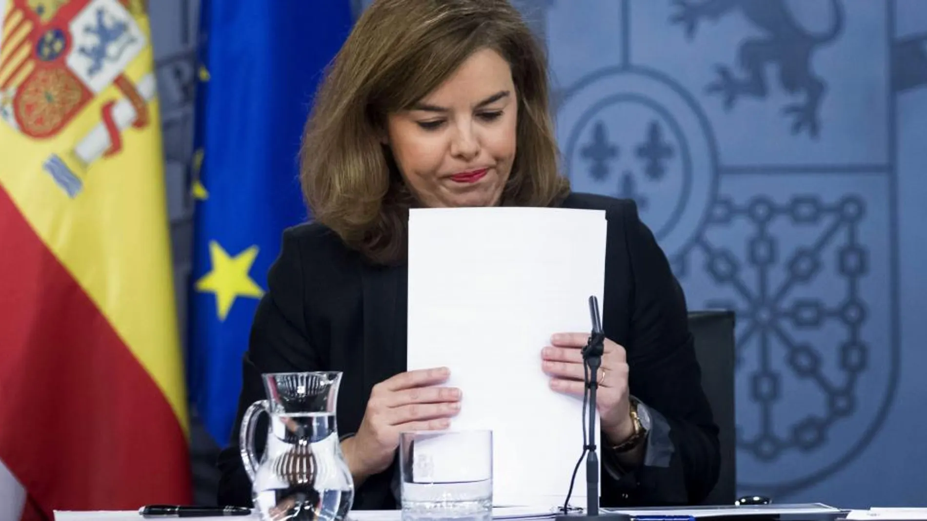 La vicepresidenta del Gobierno, Soraya Sáenz de Santamaría