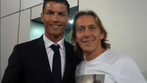 Michel Salgado, junto a Cristiano.
