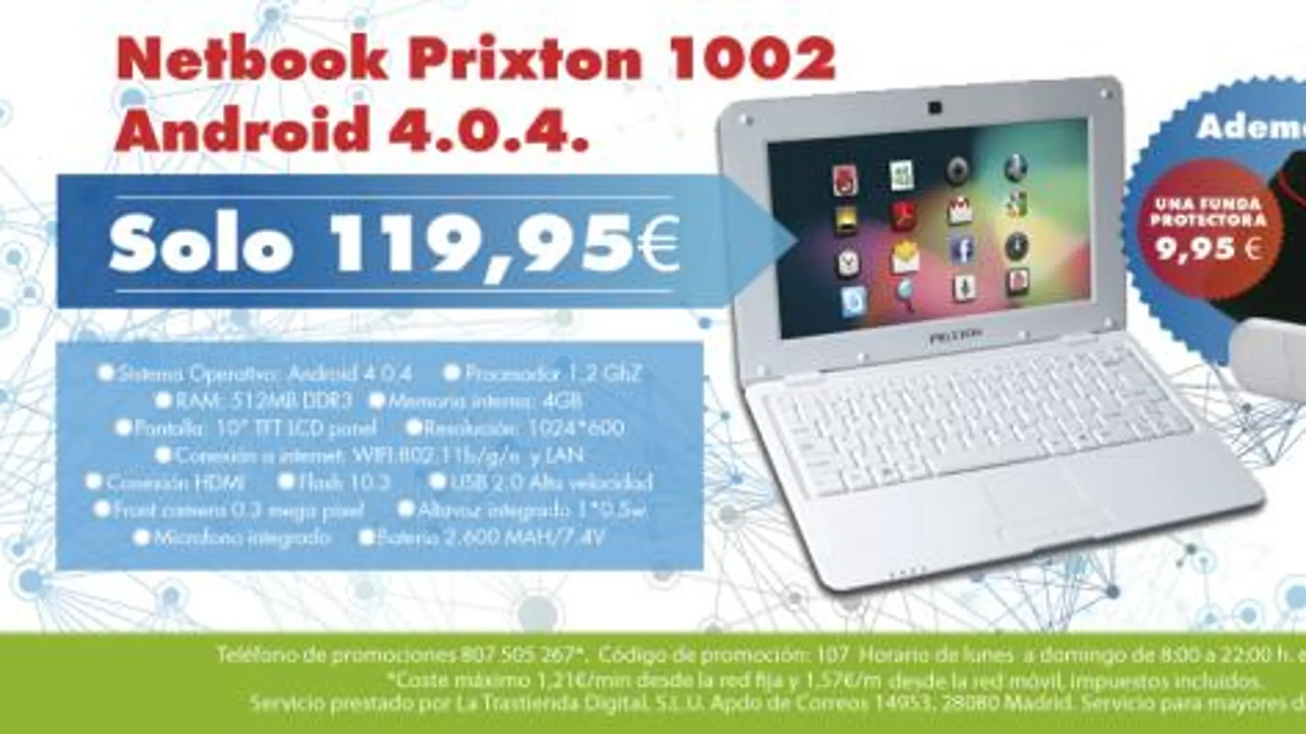 Netbook Prixton 1002 - 119,95 €