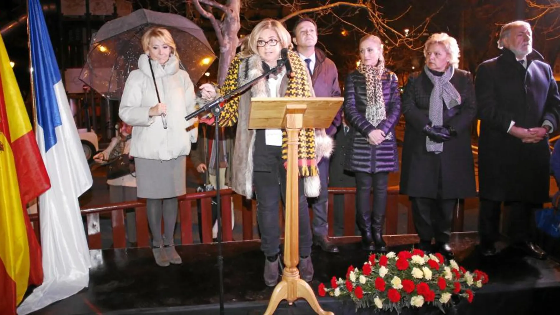 Consuelo Ordóñez toma la palabra en un acto de homenaje ayer en Madrid