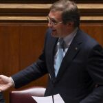 Pedro Passos Coelho toma la palabra en el debate sobre los Presupuestos para 2015 en el Parlamento.