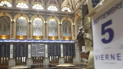 Sede de la Bolsa de Madrid hoy, viernes.