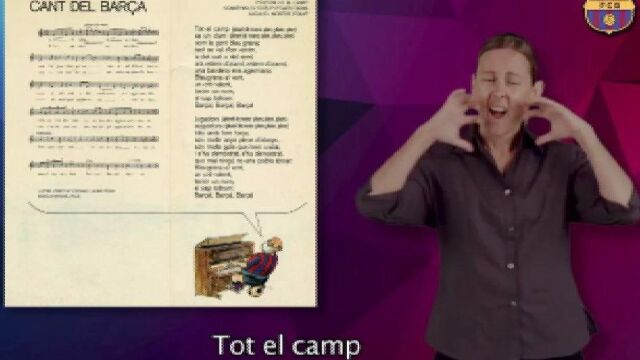 Himno culé, ahora también para sordos
