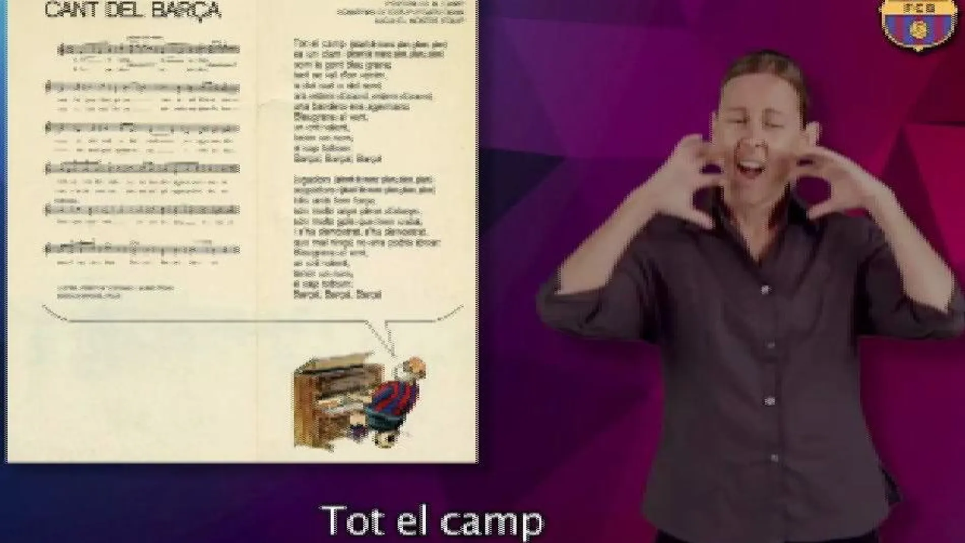 Himno culé, ahora también para sordos