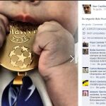 Martín Casillas, como si fuera Nadal, muerde la medalla de campeón de la Liga de Campeones