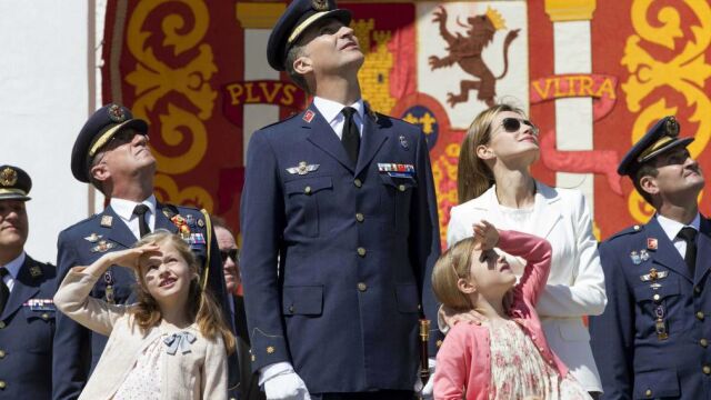Una de las últimas imágenes de la familia durante un acto en la Academia de San Javier