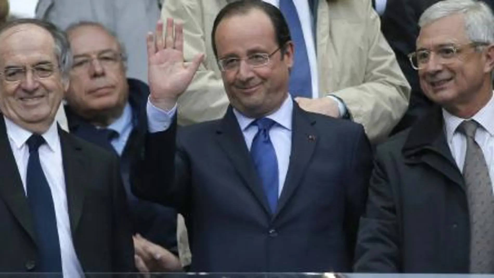 El presidente francés, François Hollande, ayer, en la final de la Copa de Francia de fútbol.