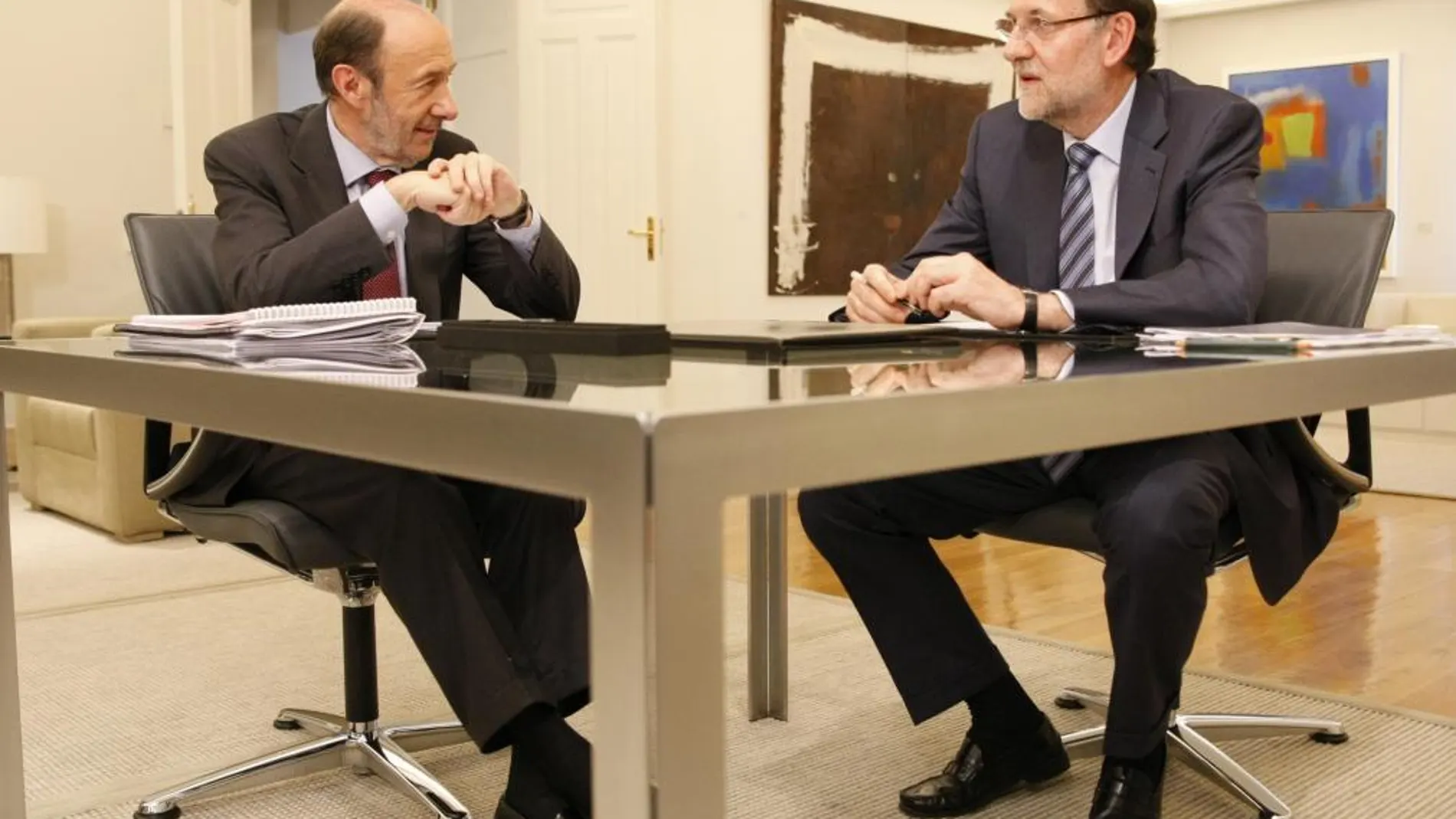 Rajoy y Rubalcaba se han reunido varias veces para hacer frente común ante Mas