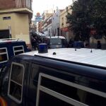 La Policía en el local de los Bukaneros