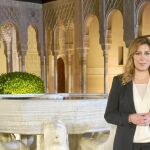 La presidenta de la Junta, durante su discurso de fin de año, en Granada