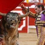 Sánchez Vara, en la plaza de toros de Pamplona