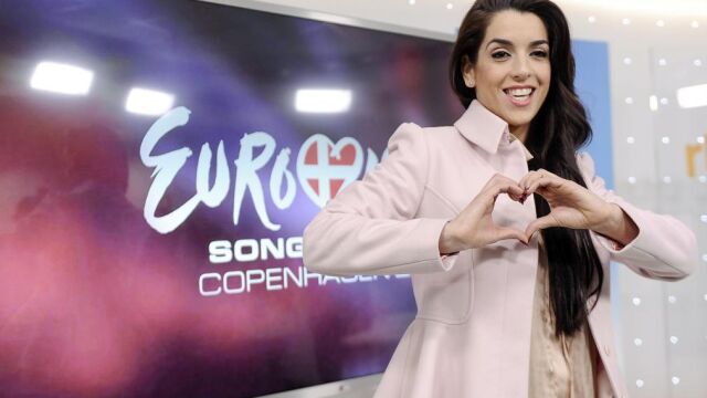 La cantante Ruth Lorenzo durante un acto con motivo de su presentación.