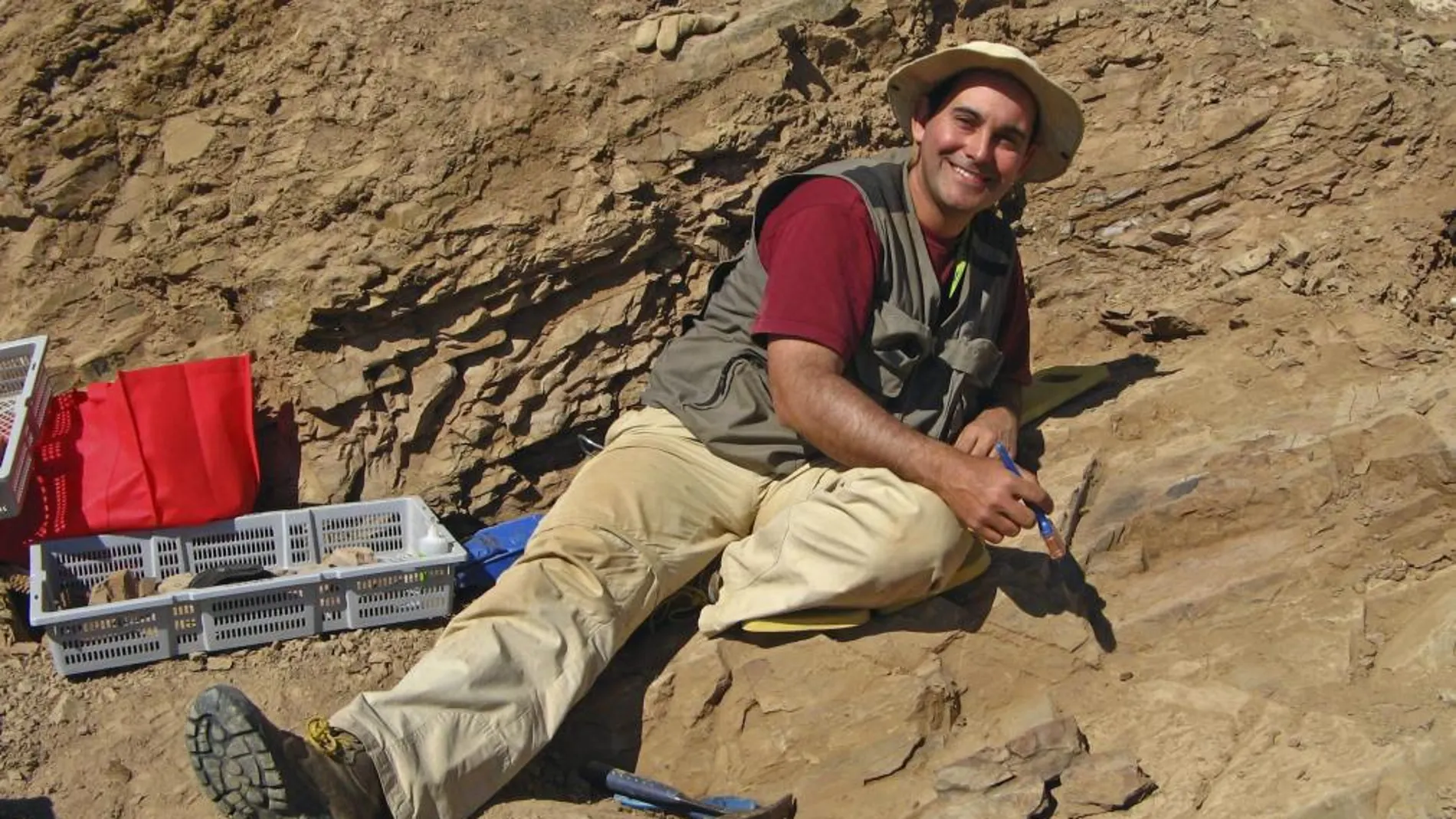 El paleontólogo Diego García-Bellido, hijo de Antonio García-Bellido, premio Príncipe de Asturias de Investigación Científica y Técnica, que el próximo 27 de diciembre se marcha a Australia a trabajar debido a la falta de oportunidades existentes en España