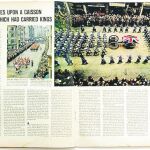 La última ceremonia imperial. Las 21 páginas en color que «Life» dedicó al reportaje ofrecen todos los detalles de la que fue la última vez que se brindó la llamada ceremonia imperial en la calles de Londres.