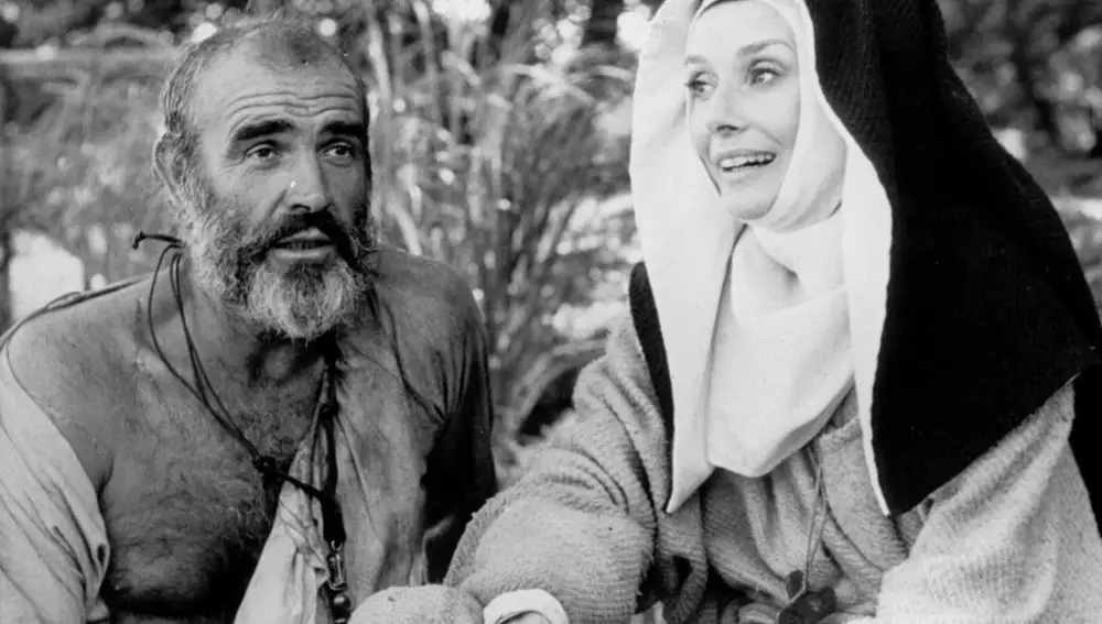 Sean Connery y Audrey Hepburn en 'Robin y Marian' en 1976.