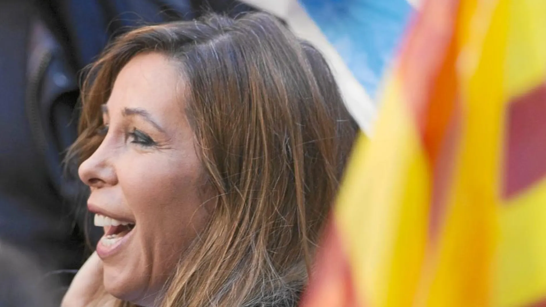 Sánchez-Camacho, ayer, en Barcelona