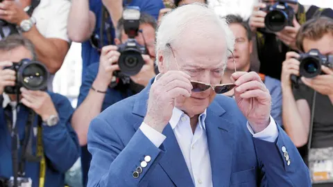 El veterano Michael Caine, en Cannes, durante la presentación de «Juventud» (2015)