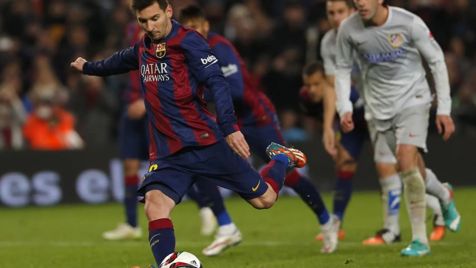 Lionel Messi transformó el penalti que supuso el 1-0 de la ida