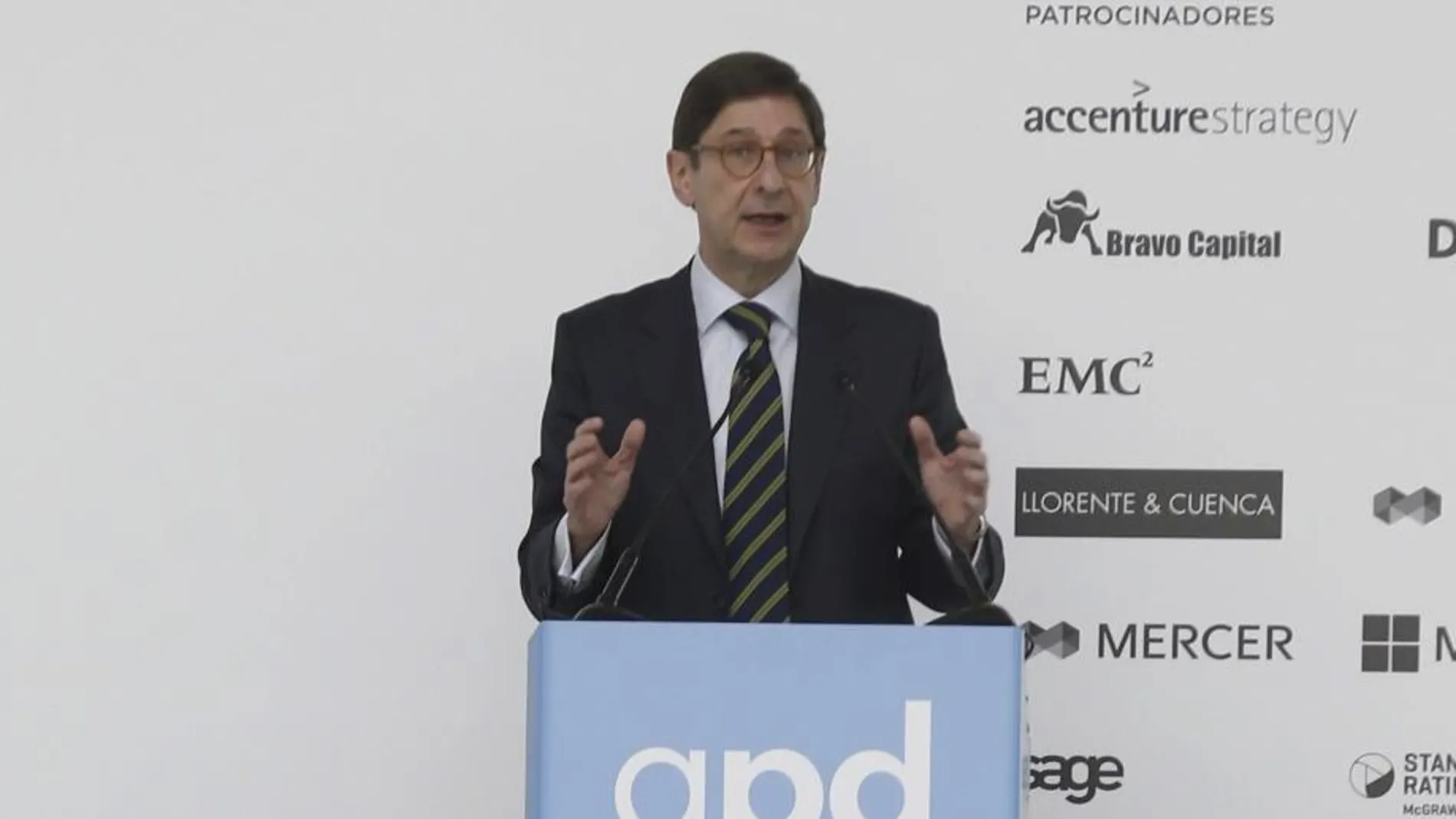 El presidente de Bankia, José Ignacio Goirigolzarri, durante su intervención en el congreso