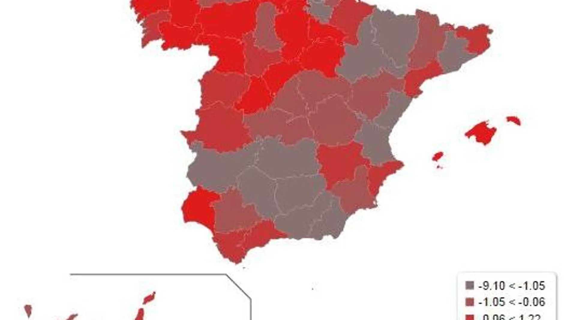 El paro desciende en 11 autonomías y aumenta sobre todo en Baleares