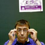 Monedero, ayer, en un acto en el que defendió la renta básica de Podemos