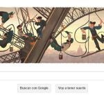 Doodle de Google para conmemorar la construcción de la Torre Eiffel