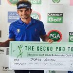 Jorge Simón, tras ganar la primera prueba del Gecko Pro Tour.